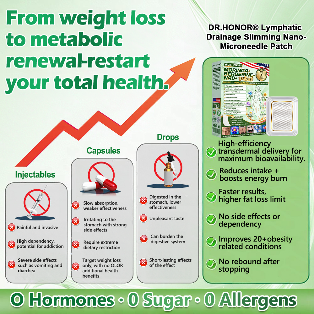 DR.HONOR® Slimming Patch | Daily · 7-Day Visible Results | Berberine + Moringa ✅ Body & Metabolism Support