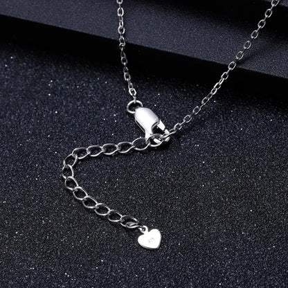 GEM'S BALLET 58514K 10K 18K Gold 925 Silver Necklace Natural Red Garnet Heartbeat Love Pendant Necklace for Women Wedding