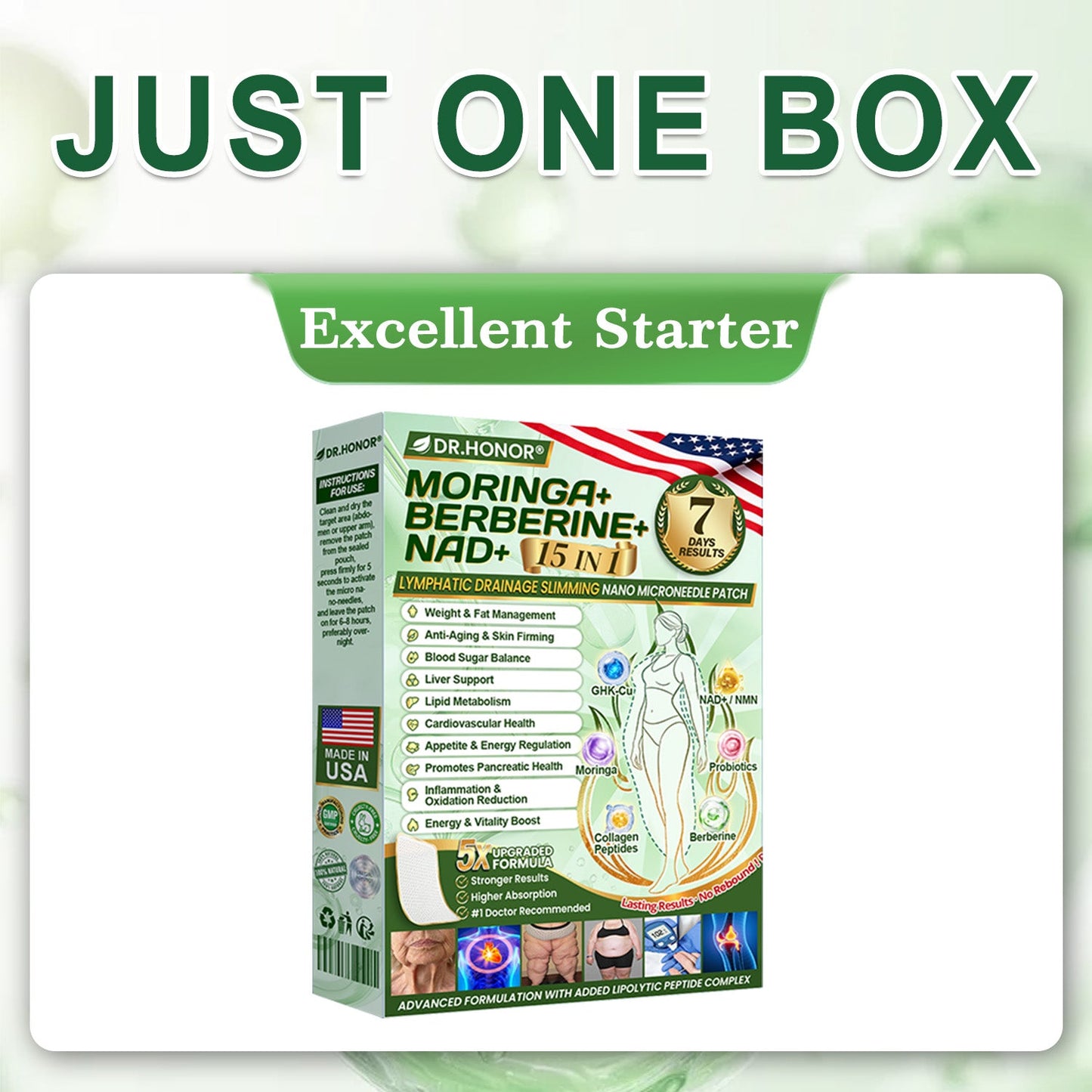 DR.HONOR® Slimming Patch | Daily · 7-Day Visible Results | Berberine + Moringa ✅ Body & Metabolism Support