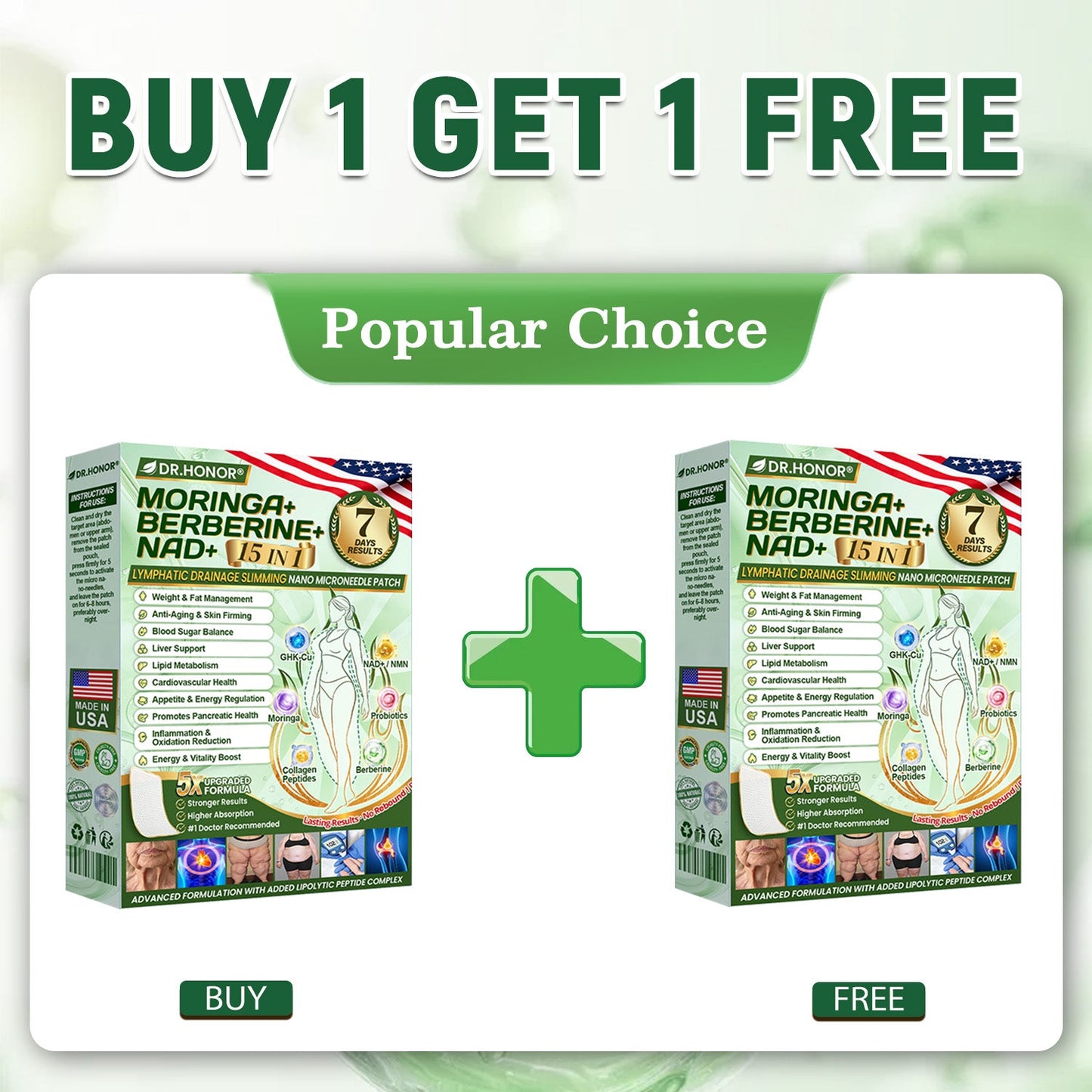 DR.HONOR® Slimming Patch | Daily · 7-Day Visible Results | Berberine + Moringa ✅ Body & Metabolism Support